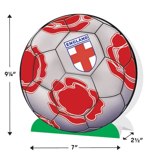 9.25" England 3D Soccer Ball Centerpieces, 2ct.